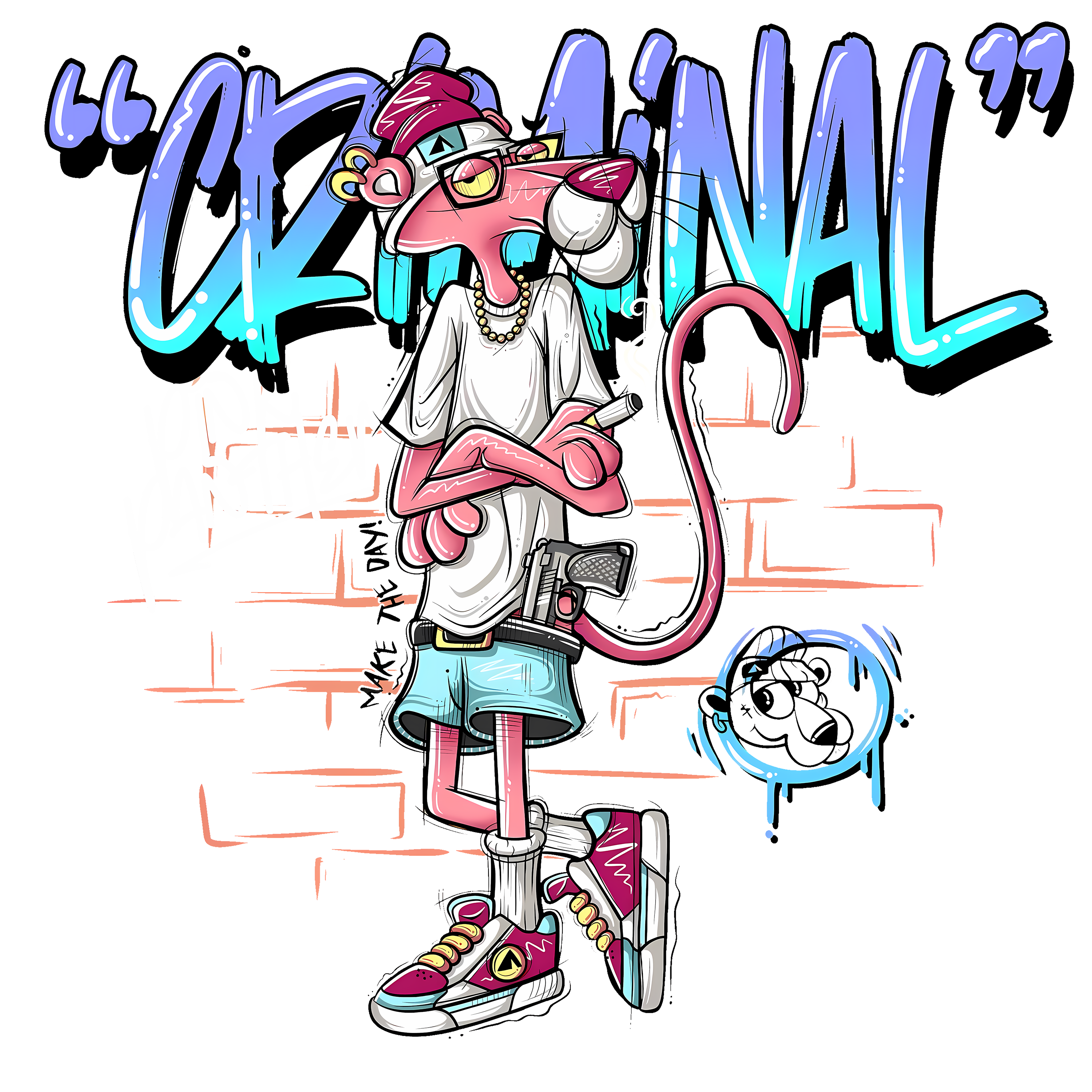 Shadow Red Print Tee